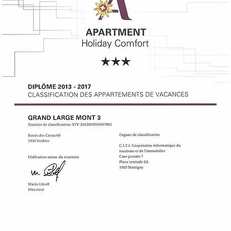 Grand Large Mont 3 Apartment Bagnes